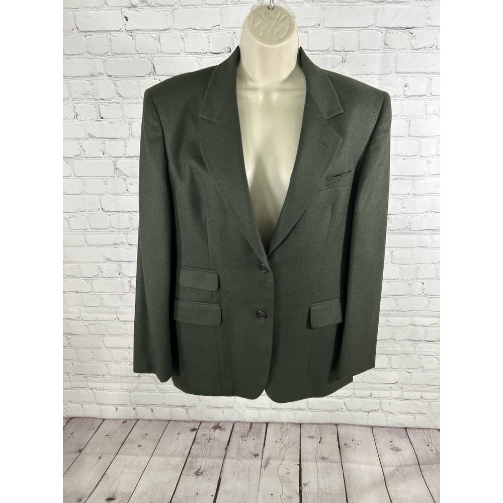 VTG JG Hook Green 100% Wool Two Button Women’s Blazer Suit Jacket Size 10